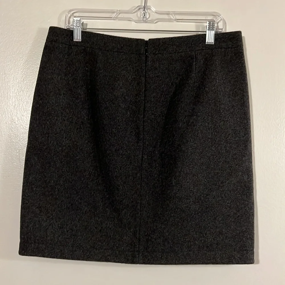 J. Crew gray lined back zip skirt